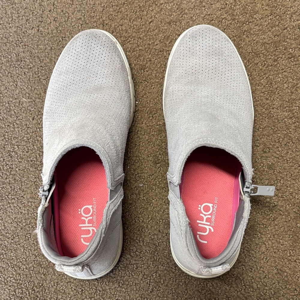 Ryka Women's Light Gray Slip-On Sneakers